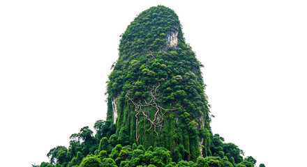 Lush green karst mountain peak jungle vegetation © RM Graphics