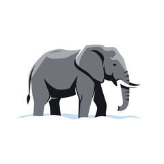 Fototapeta premium Elegant Elephant Animal Icon Design