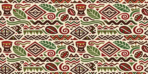 Seamless vintage floral vector pattern with decorative ornamental design for textile and wallpaper