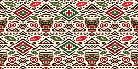 A seamless vintage geometric floral pattern inspired by traditional oriental mosaic designs for decorative fabric and wallpaper © mahabubmorshed