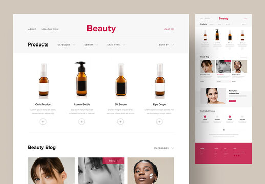 Beauty Style Ecommerce Web Layout