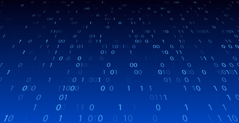 Obraz premium Code binary matrix data background. Technology software abstract binary code program blockchain digital