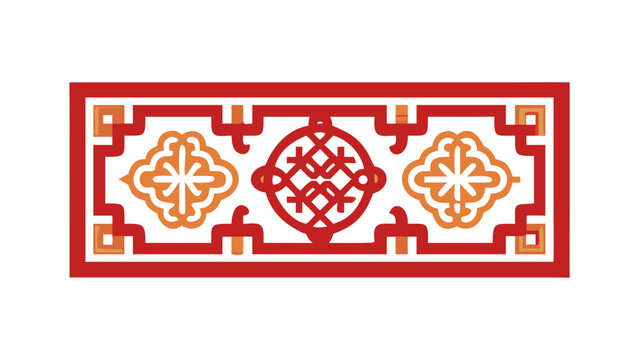 Chinese decorative frame traditional red pattern