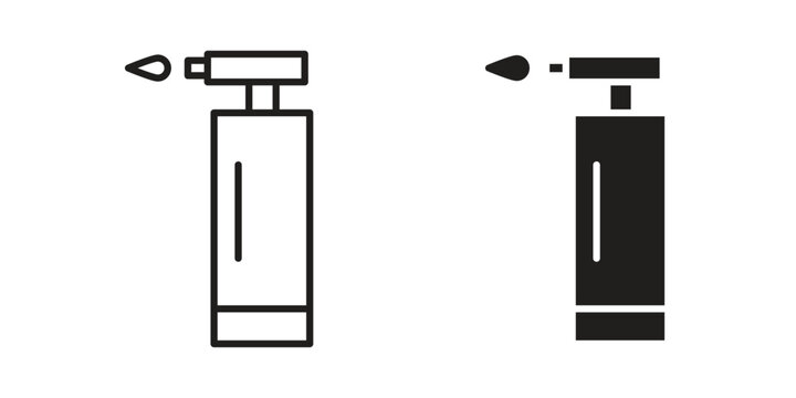 Blowtorch icon symbol vector elements for infographic web. EPS10