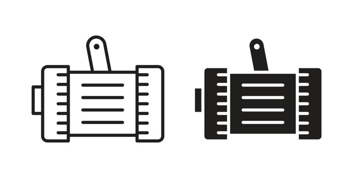 Car alternator icon symbol vector elements for infographic web. EPS10