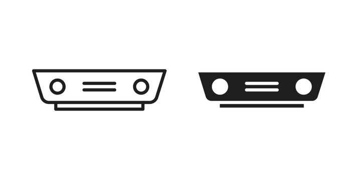 Car bumper icon symbol vector elements for infographic web. EPS10