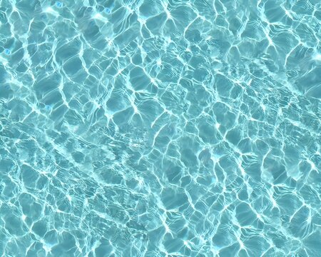 Water ripple seamless background texture - top view of clean, clear, blue water ripples. Image can be tiled to create a larger image or higher resolution background.