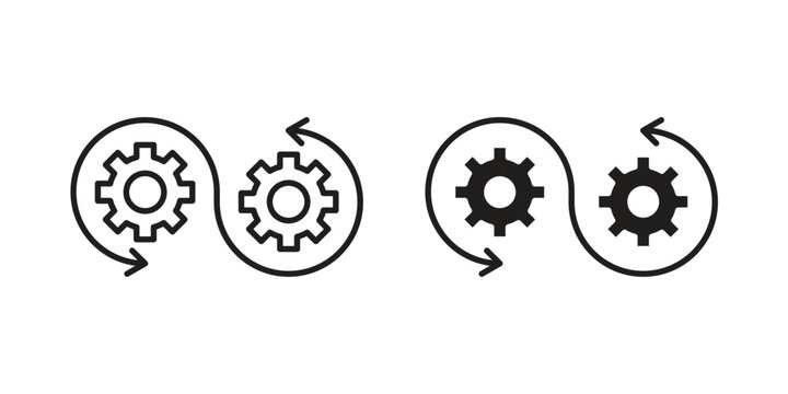 Devops icon symbol vector elements for infographic web. EPS10
