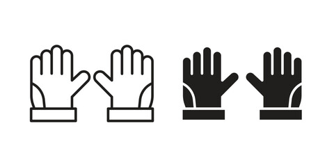 Obraz premium Gloves icon symbol vector elements for infographic web. EPS10