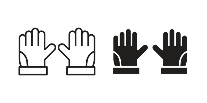 Gloves icon symbol vector elements for infographic web. EPS10