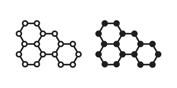 Graphene icon symbol vector elements for infographic web. EPS10