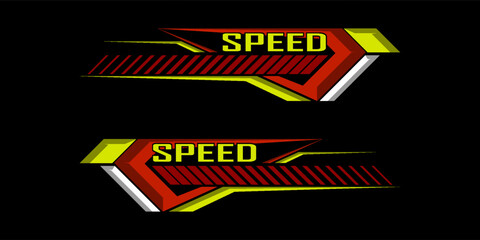 Naklejka premium Sports background, speed racing graphic vector illustration