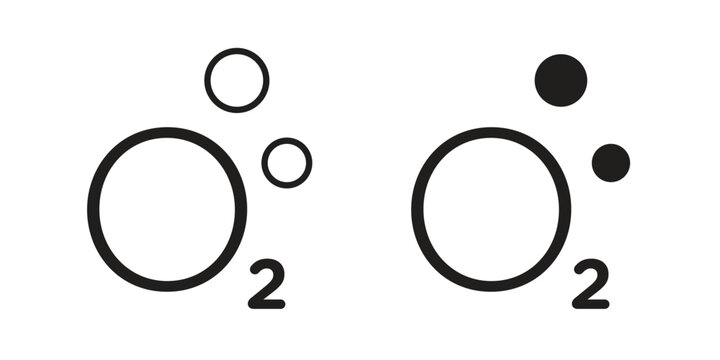Oxygen O2 icon symbol vector elements for infographic web. EPS10