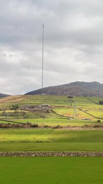 Arfon Radio and Television Transmitting Station Steel Lattice Mast near Nebo, Gwynedd, Wales, UK