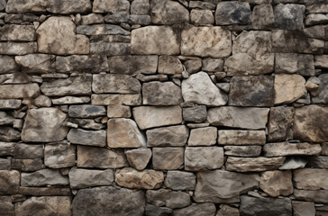 Processed collage of old medieval stone wall texture in daylight. Background for banner.