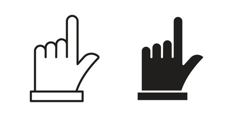Fototapeta premium Pointing hand icon symbol vector elements for infographic web. EPS10