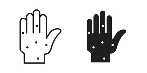 Fototapeta premium Rash hand icon symbol vector elements for infographic web. EPS10