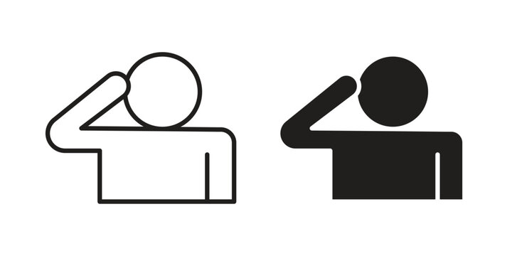 Salute icon symbol vector elements for infographic web. EPS10