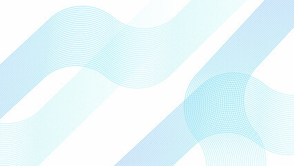 Abstract pattern of flowing blue lines on white background © pickup