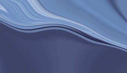Obraz premium Soft blue abstract background with smooth flowing wave in top corner and large clean copy space.