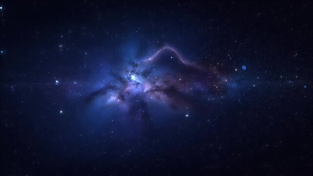 Spectacular deep space view featuring nebula formation and multitude of distant stars