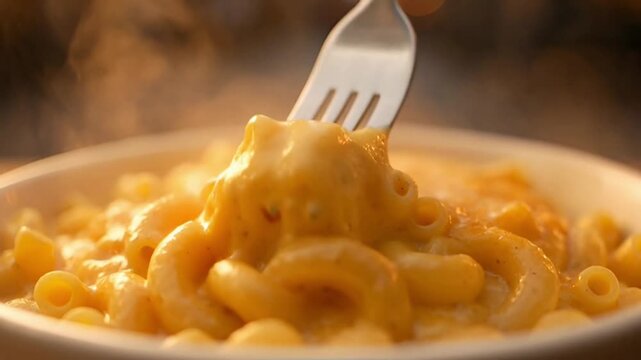Macaroni and cheese in a bowl.