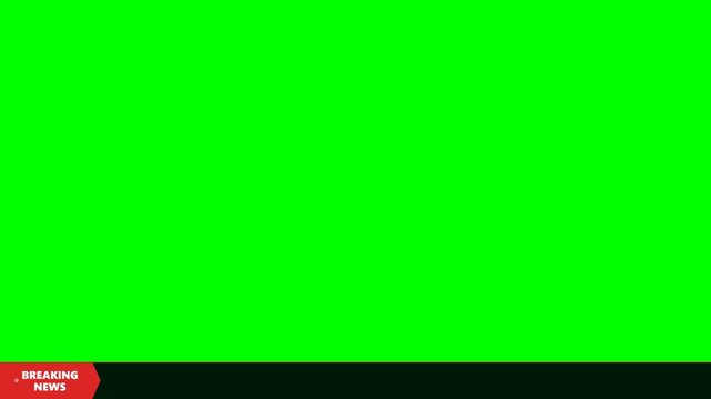 Green Screen Background with News Ticker Overlay.