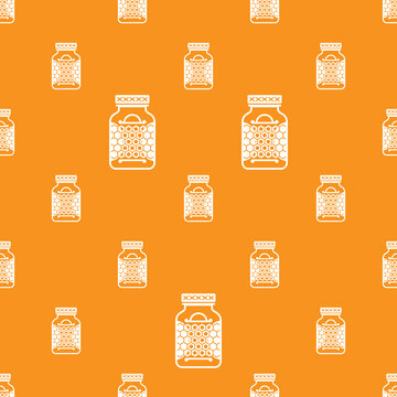 Honey Jar Icon Seamless Pattern Y_2508002