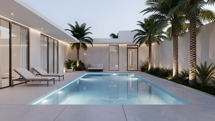 Fototapeta premium Luxury resort with villa and pool