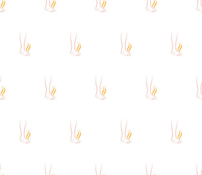 Feet Odour Icon Seamless Pattern Y_2510002