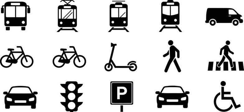 Transportation and traffic icons