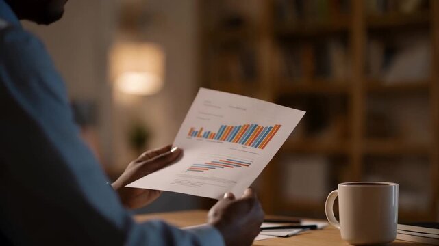 Certified financial planner explains Roth conversion strategy using colorful chart printouts, client reviews April tax implications, retirement planning books line office shelves, morning coffee