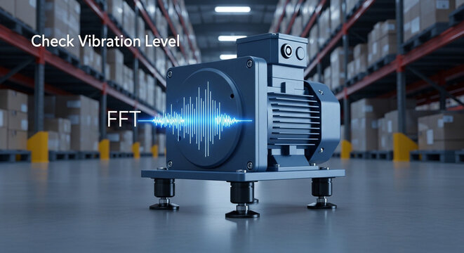 Industrial Electric Motor Vibration Analysis FFT Technology.