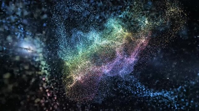 Vibrant Nebula Galaxy with Stars and Planets in Space