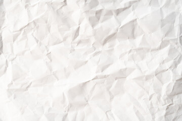 Obraz premium Grunge wrinkled white color paper textured background with copy space. Use for decoration or layer