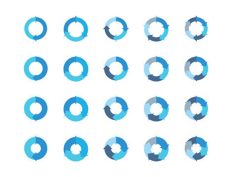イラスト素材：サイクル図　サイクル矢印　青　set of recycling icons. recyclable icon set