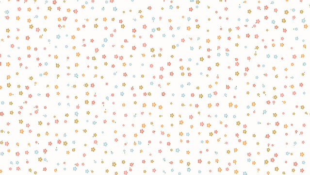 background pattern cute small flowers pastel colors pink blue orange yellow green white seamless repeating design floral wallpaper textile fabric wrapping paper scrapbook spring summer decorative