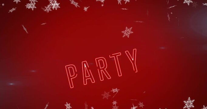 Animation of gold text and sale text falling on background