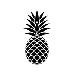 Obraz premium Tropical Pineapple Line Art Vector Illustration