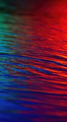 Obraz premium Dynamic abstract reflection of vibrant colors on a wet, undulating surface creating a mesmerizing visual texture. Streaks of light and shadow blend artistically, mood, graphic, ethereal