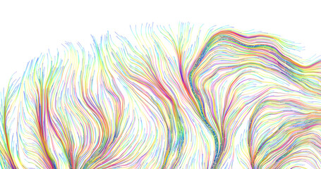 Fototapeta premium Abstract colorful lines with a flowing pattern, ideal for backgrounds, artistic designs, and graphic elements.