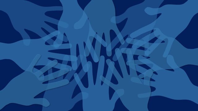 raised palm hand men's Day background illustration, Father's Day