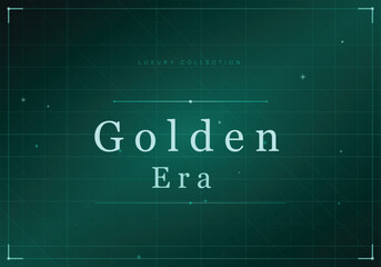 Obraz premium Golden Era Text on Dark Green Background