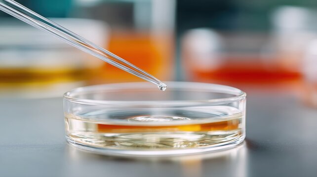 Nahaufnahme einer Hybridomzelle in Kultur, die monoklonale Antik&ouml;rper f&uuml;r die medizinische Forschung und pharmazeutische Entwicklung produziert