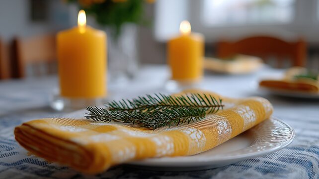 Festliche Weihnachtsatmosph&auml;re mit Kerzenlicht und &bdquo;Bitte nicht st&ouml;ren&ldquo;-Modus in gem&uuml;tlichem deutschem Ambiente