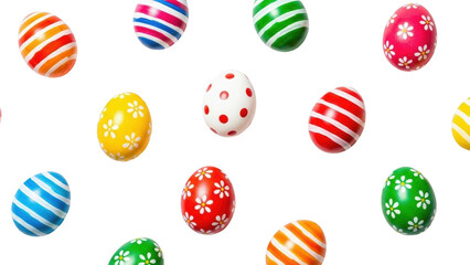 Fototapeta premium Colorful Easter Eggs Falling Down.
