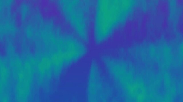 Abstract blue and green tie-dye pattern with radial design