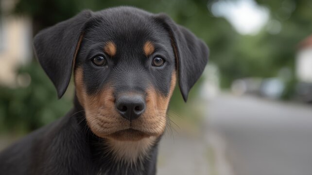 Welpentraining im Freien an einem sonnigen Tag zur Gesch&auml;ftsf&ouml;rderung und Tierbetreuung