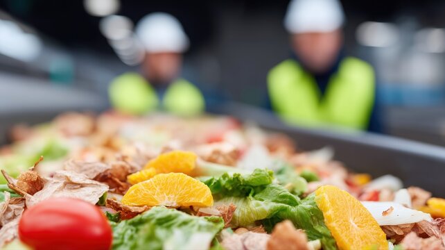 Nachhaltige Praktiken in einer Abfallverarbeitungsanlage mit Recyclingbeh&auml;ltern f&ouml;rdern das Umweltbewusstsein