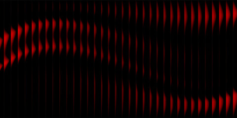 Dynamic futuristic striped vertical lines and distorted striking red blue diagonal gradients. © firman
